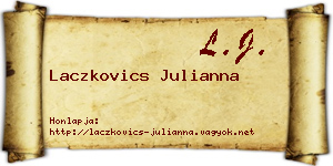 Laczkovics Julianna névjegykártya