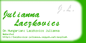 julianna laczkovics business card